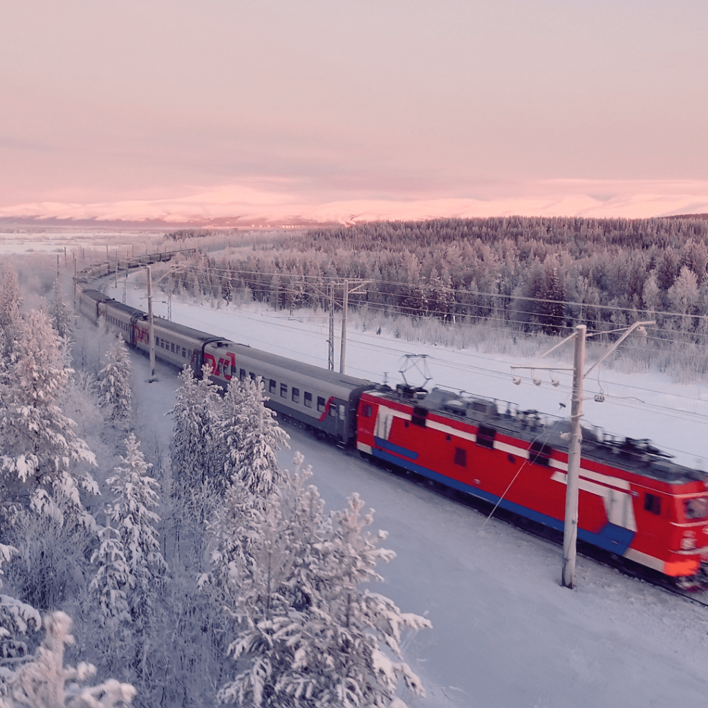 Auroras Boreales Rusas en Tren