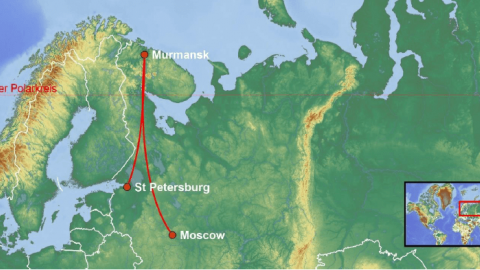 Mapa del recorrido del Luces del Norte